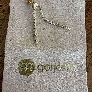 Gorjana Lab Diamond Classic Tennis Drop Earrings (14K)